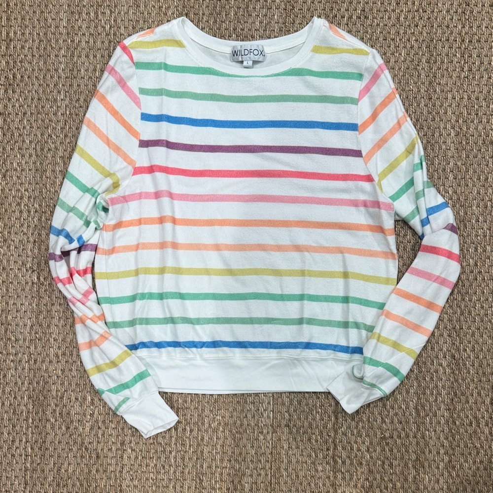 Wildfox Multicolor Striped Sweatshirt
